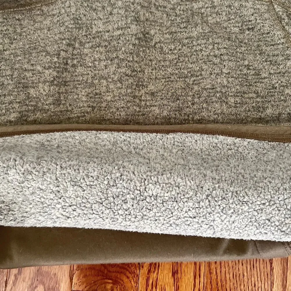 The North Face Mens M Heather Gray 1/4 Zip Fleece Pullover Mock Neck Sweatshirt